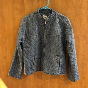 Gap blue denim quilted jacket
